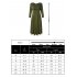US MISSKY Women s Solid Scoop Neck 3 4 Sleeve Pockets Loose Swing Casual Midi Dress purple M