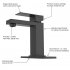 US Matte Black Bathroom Sink Faucet for 1 or 3 Hole with Pop Up Drain Stopper   Water Supply Hoses No Lead
