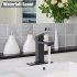 US Matte Black Bathroom Sink Faucet for 1 or 3 Hole with Pop Up Drain Stopper   Water Supply Hoses No Lead