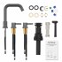US Matte Black Widespread Bathroom Faucets for Sink 3 Hole 8 Inch 2 Handle Faucet Matte Black