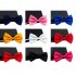 US Men Classic Solid Color Bow Tie Fashion Wedding Party Pre tied Neckwear black