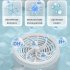 US Mini Fruit Vegetable Cleaning Machine Portable Household Disassemble Ipx 7 Waterproof Food Purifier White High spec