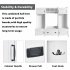 US Modern Style Hall Tree With Drawer Metal Hooks Easy Assembly Hallway Coat Rack For Hallway Living Room Mudroom Grey