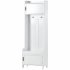 US Modern Style Hall Tree With Drawer Metal Hooks Easy Assembly Hallway Coat Rack For Hallway Living Room Mudroom Grey