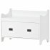 US Modern Style Hall Tree With Drawer Metal Hooks Easy Assembly Hallway Coat Rack For Hallway Living Room Mudroom Grey