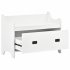 US Modern Style Hall Tree With Drawer Metal Hooks Easy Assembly Hallway Coat Rack For Hallway Living Room Mudroom Grey