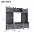 US Modern Style Hall Tree With Drawer Metal Hooks Easy Assembly Hallway Coat Rack For Hallway Living Room Mudroom Black