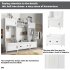 US Modern Style Hall Tree With Drawer Metal Hooks Easy Assembly Hallway Coat Rack For Hallway Living Room Mudroom Black