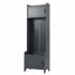 US Modern Style Hall Tree With Drawer Metal Hooks Easy Assembly Hallway Coat Rack For Hallway Living Room Mudroom Black