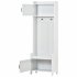 US Modern Style Hall Tree With Drawer Metal Hooks Easy Assembly Hallway Coat Rack For Hallway Living Room Mudroom Black