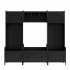 US Modern Style Hall Tree With Drawer Metal Hooks Easy Assembly Hallway Coat Rack For Hallway Living Room Mudroom Black