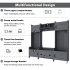 US Modern Style Hall Tree With Drawer Metal Hooks Easy Assembly Hallway Coat Rack For Hallway Living Room Mudroom Black