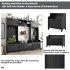 US Modern Style Hall Tree With Drawer Metal Hooks Easy Assembly Hallway Coat Rack For Hallway Living Room Mudroom Black