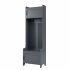 US Modern Style Hall Tree With Drawer Metal Hooks Easy Assembly Hallway Coat Rack For Hallway Living Room Mudroom Black