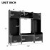 US Modern Style Hall Tree With Drawer Metal Hooks Easy Assembly Hallway Coat Rack For Hallway Living Room Mudroom Black