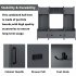 US Modern Style Hall Tree With Drawer Metal Hooks Easy Assembly Hallway Coat Rack For Hallway Living Room Mudroom Black