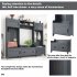 US Modern Style Hall Tree With Drawer Metal Hooks Easy Assembly Hallway Coat Rack For Hallway Living Room Mudroom Black