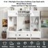 US Modern Style Hall Tree With Drawer Metal Hooks Easy Assembly Hallway Coat Rack For Hallway Living Room Mudroom Black