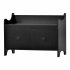 US Modern Style Hall Tree With Drawer Metal Hooks Easy Assembly Hallway Coat Rack For Hallway Living Room Mudroom Black