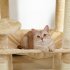 US Multi level Cat Climb Tree With Cozy Condos Hammock Sisal covered Scratching Posts With Hanging Ball For Indoor Cats beige
