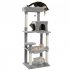 US Multi level Cat Climb Tree With Cozy Condos Hammock Sisal covered Scratching Posts With Hanging Ball For Indoor Cats beige