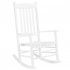 US N001 Wooden Rocking Chair All Weather Resistant Porch Rocker for Indoor Outdoor Garden Lawn Decor
