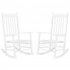 US N001 Wooden Rocking Chair All Weather Resistant Porch Rocker for Indoor Outdoor Garden Lawn Decor