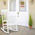 US N001 Wooden Rocking Chair All Weather Resistant Porch Rocker for Indoor Outdoor Garden Lawn Decor