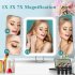 US NUOYA LED Lighted Rechargeable Makeup Mirror 1X 3X 7X Magnification 64 LED Beads   Touch Screen Dimming 180   Adjustable Stand for Countertop Travel Bathroom