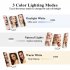 US NUOYA LED Lighted Rechargeable Makeup Mirror 1X 3X 7X Magnification 64 LED Beads   Touch Screen Dimming 180   Adjustable Stand for Countertop Travel Bathroom