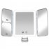 US NUOYA LED Lighted Rechargeable Makeup Mirror 1X 3X 7X Magnification 64 LED Beads   Touch Screen Dimming 180   Adjustable Stand for Countertop Travel Bathroom