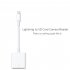 US OTG SD Card Reader Digital Camera Reader Adapter Cable for iPhone 5 6 7 and iPad White