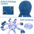 US Octopus Squeaky Plush Dog Toys Cartoon Animals Chew Resistant Dog Toys For Emotions Relief Teeth Cleaning blue