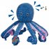 US Octopus Squeaky Plush Dog Toys Cartoon Animals Chew Resistant Dog Toys For Emotions Relief Teeth Cleaning blue