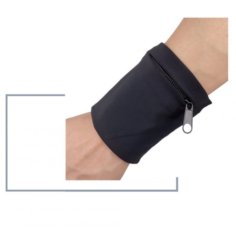 US Outdoor Sports Arm  Bag Ultra-thin Anti-slip Wristband Wrist Armband Cycling Phone Bag For Fitness Sports Phone Cycling Pouch black