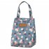 US Oxford Canvas Insulated Lunch  Bag Foldable Good Heat Insulation Picnic Cooler Bag Lunchbox For Travel Holiday Outings Family Picnics flowers