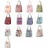 US Oxford Canvas Insulated Lunch  Bag Foldable Good Heat Insulation Picnic Cooler Bag Lunchbox For Travel Holiday Outings Family Picnics flowers