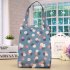 US Oxford Canvas Insulated Lunch  Bag Foldable Good Heat Insulation Picnic Cooler Bag Lunchbox For Travel Holiday Outings Family Picnics flowers