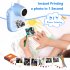 US P1 Children Instant Camera Mp3 Printing Camera with Print Paper 2 4 Inch HD Camcorder Sky Blue