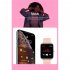 US P22 Smart Watch Heart Rate Sleep Monitor Waterproof Sports Fitness Smartwatch Silver Shell Pink Belt