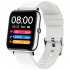 US P22 Smart Watch Heart Rate Sleep Monitor Waterproof Sports Fitness Smartwatch Silver Shell Pink Belt
