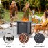US PIONEERWORKS 28 Inch Propane Fire Pit Table 50000BTU Rectangle Fire Table With Cover