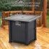 US PIONEERWORKS 28 Inch Propane Fire Pit Table 50000BTU Rectangle Fire Table With Cover