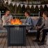 US PIONEERWORKS 28 Inch Propane Fire Pit Table 50000BTU Rectangle Fire Table With Cover