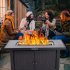 US PIONEERWORKS 44 Inch Propane Fire Pit Table 50000BTU Rectangle Table with Double Sided Cover