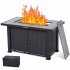 US PIONEERWORKS 44 Inch Propane Fire Pit Table 50000BTU Rectangle Table with Double Sided Cover