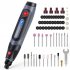 US PIONEERWORKS 4V Mini Cordless Rotary Tool 3 Speed Power Rotary Kit With 72 Accessories LED Light