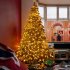 US PVC 7 5ft Artificial Christmas Tree With 400 LED Lights 1050 Branch Tips Outdoor Indoor Xmas Tree For Christmas Decorations Green