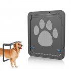 US Pet Free Entry Exit Gate Anti-bite Scratch Proof Paw Print Screen Doors Pet Supplies For Medium Large Dogs Cats black 37cmW x 42cmH (outer frame)