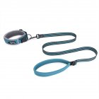 US Pet Leash Dog  Leash Necklace Suit Reflective Guiding Rope For Medium Large Sized Dogs blue L code collar + traction rope